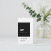 プロフェッショナルリネンミニマル白黒平野 名刺 (スタンド正面)