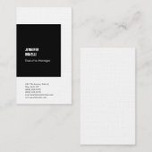 プロフェッショナルリネンミニマル白黒平野 名刺 (正面/裏面)