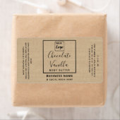 プロフェッショナルリネンルックタイポグラフィロゴ製品 ラベル (インサイチュ)