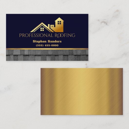 プロフェッショナルルーフィングシングル建築 名刺 (正面/裏面)