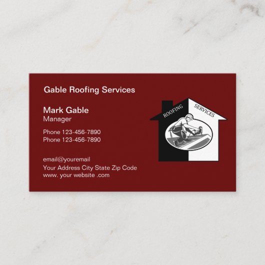 プロフェッショナルルーフィングロゴ新しい名刺 名刺 (正面)