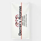 プロフェッショナルルーフィング会社建築 横断幕 (縦)