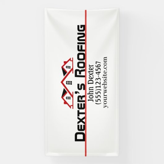 プロフェッショナルルーフィング会社建築 横断幕 (縦)