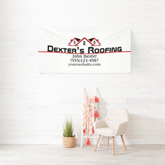 プロフェッショナルルーフィング会社建築 横断幕 (インサイチュ)