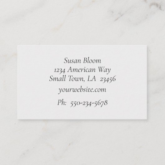 プロフェッショナルレオパード印刷ブラックとグレー 名刺 (裏面)