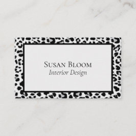 プロフェッショナルレオパード印刷ブラックとグレー 名刺