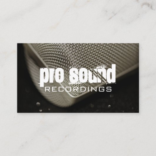 プロフェッショナルレコーディングスタジオ音楽アーティスト 名刺 (正面)