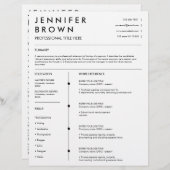 プロフェッショナルレジュームテンプレートモダンcv (正面/裏面)