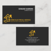 プロフェッショナルレターE電気技師ホームパワープラグ 名刺 (正面/裏面)