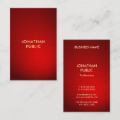 プロフェッショナルレッドダマスク金ゴールド文字モダンテンプレート 名刺 (正面/裏面)