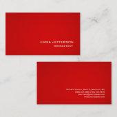 プロフェッショナルレッドトレンディースタイル印象的 名刺 (正面/裏面)