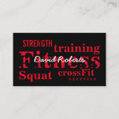 プロフェッショナルレッドフィットネスワードパーソナルトレーナー 名刺 (正面)