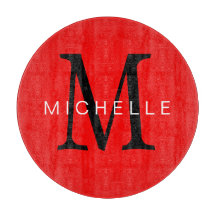 プロフェッショナルレッドブラックモノグラムあなたの名前