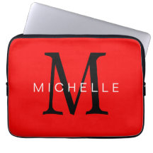 プロフェッショナルレッドブラックモノグラムあなたの名前