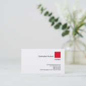 プロフェッショナルレッドホワイトシンプル平野の建築家 名刺 (スタンド正面)