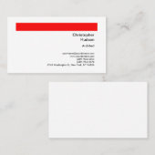 プロフェッショナルレッドホワイトシンプル平野の建築家 名刺 (正面/裏面)