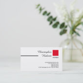 プロフェッショナルレッドホワイトシンプル平野の建築家 名刺 (スタンド正面)