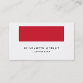 プロフェッショナルレッドホワイトミニマモダンリストトレンディー 名刺 (正面)