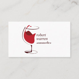 プロフェッショナルレッドワイングラスソムリエワインメーカー 名刺