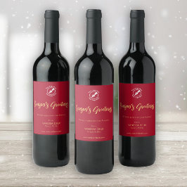 プロフェッショナルレッド金ゴールド公証人ロゴ名プロモーション ワインラベル