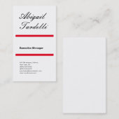 プロフェッショナルレッド・ホワイト・ミニマルクラシカルリスト 名刺 (正面/裏面)