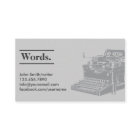 プロフェッショナルレトロタイプライタービジネスカード