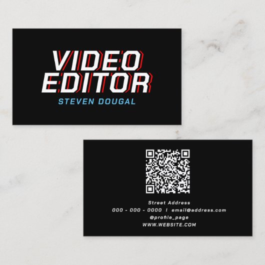 プロフェッショナルレトロミニマル 名刺 (正面/裏面)