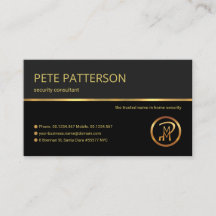 プロフェッショナルレトロ金ゴールドラインセキュリティコンサルタント