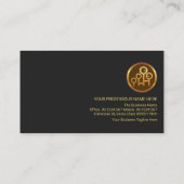 プロフェッショナルレトロ金ゴールドラインマンパワーコンサルタント 名刺 (裏面)