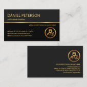 プロフェッショナルレトロ金ゴールドライン運転手 名刺 (正面/裏面)