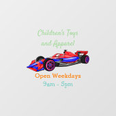 プロフェッショナルレーシングカー漫画イラストレーション ウィンドウサイン (シート)