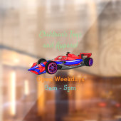 プロフェッショナルレーシングカー漫画イラストレーション ウィンドウサイン (シート2)