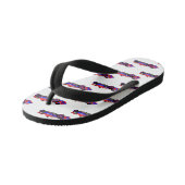 プロフェッショナルレーシングカー漫画イラストレーション キッズビーチサンダル (アングル)