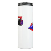 プロフェッショナルレーシングカー漫画イラストレーション タンブラー (裏面)