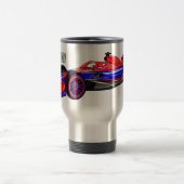 プロフェッショナルレーシングカー漫画イラストレーション トラベルマグ (中央)