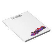 プロフェッショナルレーシングカー漫画イラストレーション ノートパッド (アングル)