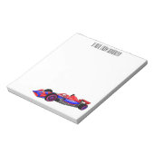 プロフェッショナルレーシングカー漫画イラストレーション ノートパッド (回転)