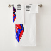 プロフェッショナルレーシングカー漫画イラストレーション バスタオルセット (インサイチュ)