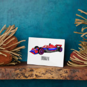 プロフェッショナルレーシングカー漫画イラストレーション フォトプラーク (側面)