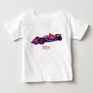 プロフェッショナルレーシングカー漫画イラストレーション ベビーTシャツ