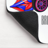 プロフェッショナルレーシングカー漫画イラストレーション マウスパッド (コーナー)