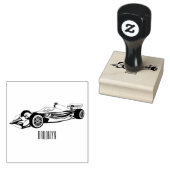 プロフェッショナルレーシングカー漫画イラストレーション ラバースタンプ (押印)
