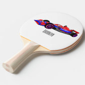 プロフェッショナルレーシングカー漫画イラストレーション 卓球ラケット (正面アングル)