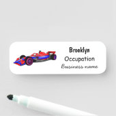 プロフェッショナルレーシングカー漫画イラストレーション 名札 (インサイチュ)