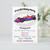 プロフェッショナルレーシングカー漫画イラストレーション 招待状 (スタンド正面)