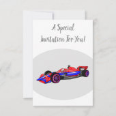 プロフェッショナルレーシングカー漫画イラストレーション 招待状 (裏面)