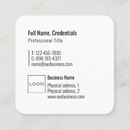 プロフェッショナルロエレガントゴモダンシンプルのQRコード スクエア名刺