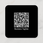 プロフェッショナルロエレガントゴモダンミニマルブラック スクエア名刺 (裏面)