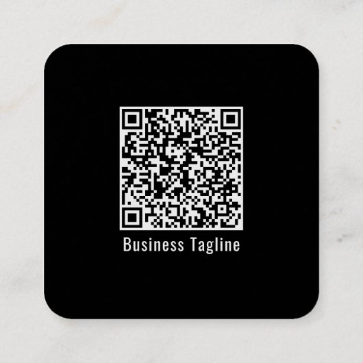 プロフェッショナルロエレガントゴモダンミニマルブラック スクエア名刺 (裏面)