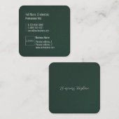 プロフェッショナルロエレガントゴモダンユニークグレイ スクエア名刺 (正面/裏面)